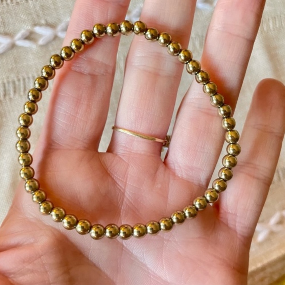 🫧Crystal Pyrite Bead Bracelet🫧 🆕